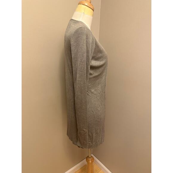 Ralph Lauren Black Label 100% Silk Sweater Cardigan Taupe Brown Sz Medium - Picture 2 of 5